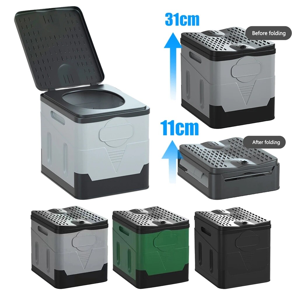 Portable Toilet Car Hiking Emergency Folding Toilet Strong Bearing Reusable
