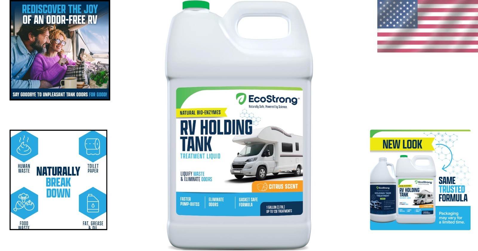 Triple Action RV Toilet Treatment | Waste Liquefier | 128 oz