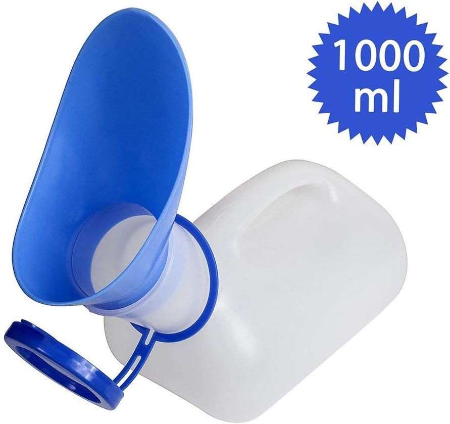 Durable Plastic Urinal Bottle 1000ML – Ideal for Camping, Hiking and Travel