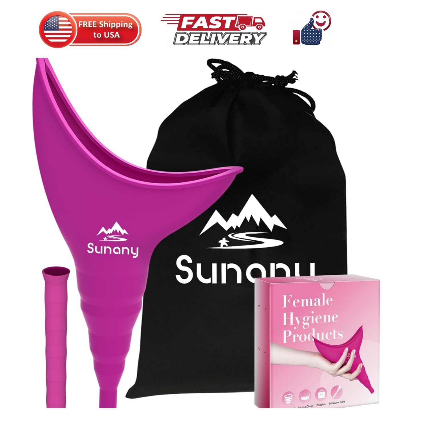 Female Pee Funnel,Reusable Silicone Foolproof Women Stand-Up Urinal | Leak re…