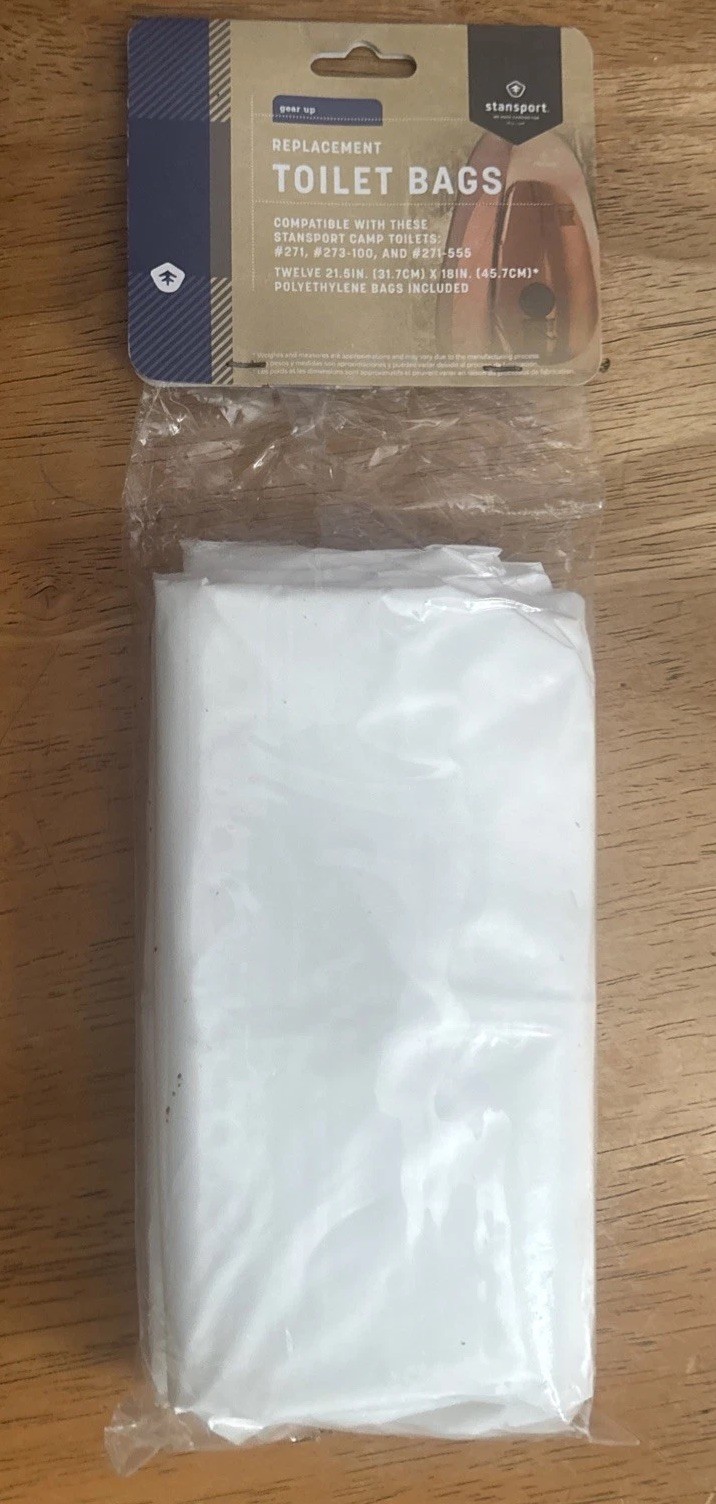 12 Toilet Bag / Liners for Portable Toilets Stansport NIP