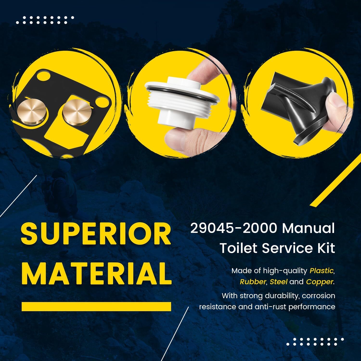 for Jabsco 98-07 29090-2 &29120-2 Series Toilet Marine Manual Toilet Service Kit