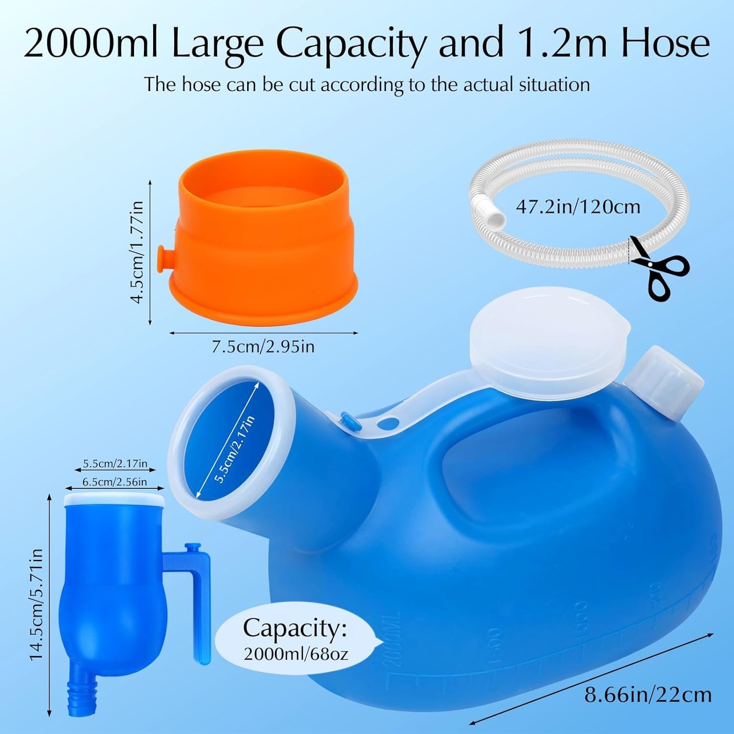 Comfortable and Convenient Urinal Bottle for Men, Ideal for Home and Travel