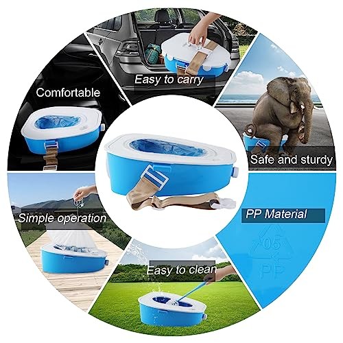 Portable Car Toilet-mobile emergency Toilet Urinal,portable potty for Blue