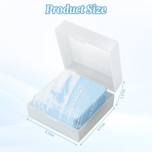 Travel Soap Case, Holder Container with Draining Pad & Lid, Fits Bars 1PCS