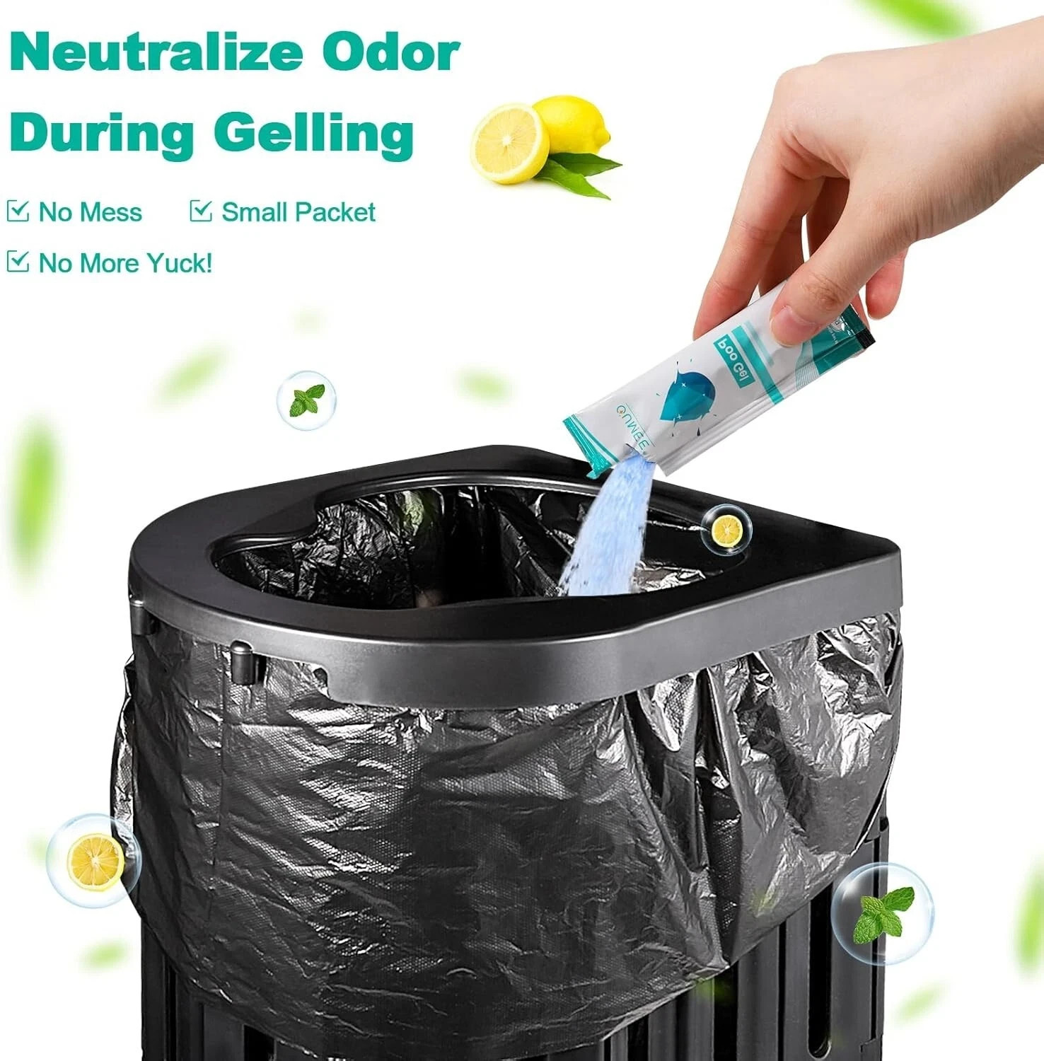 30 PACK Poo Gel for Portable Toilet Camping Toilet Powder for Potty Bags