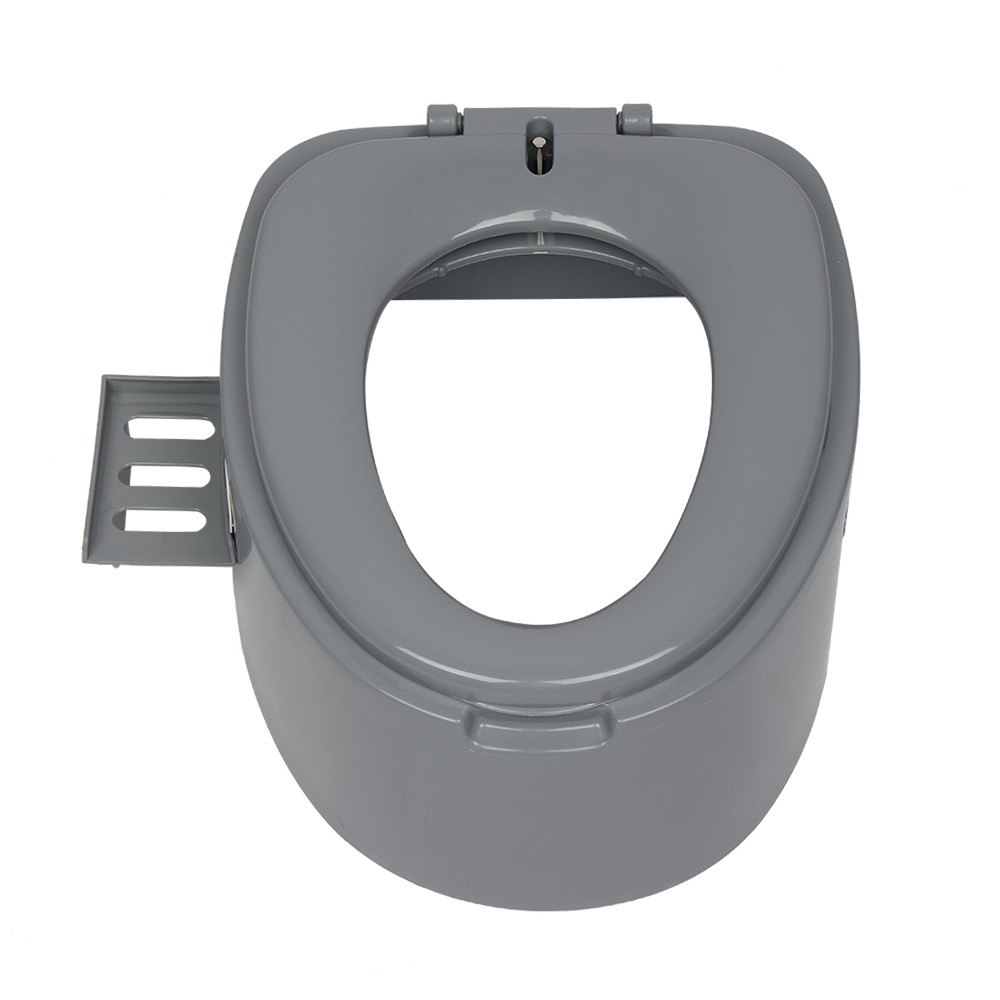 Portable Toilet Camping Commode Travel Mat Outdoor RV Boat Elderly Potty Grey