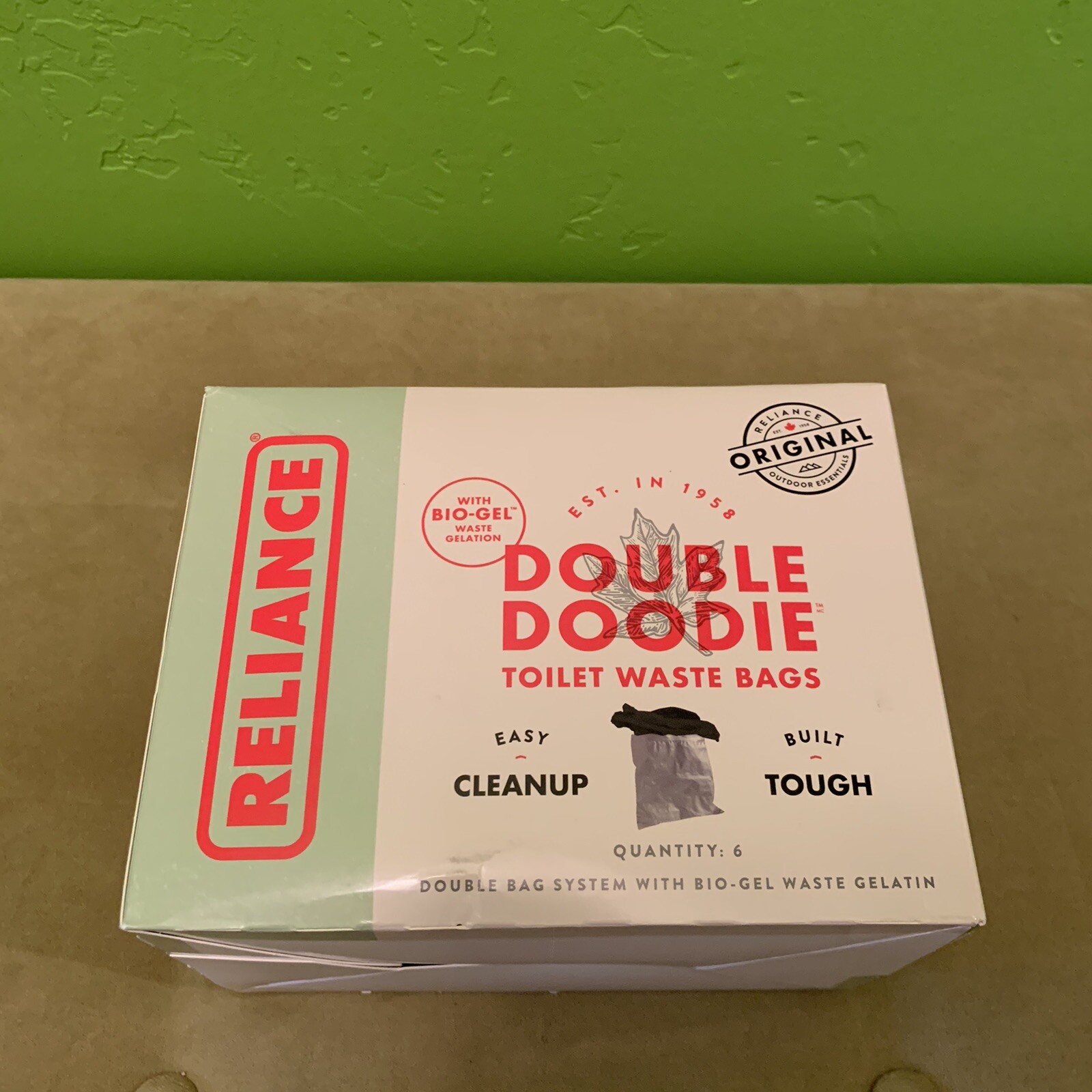 Double Doodie Toilet Waste Bag 6 Pack Waste Disposal Portable Camp Toilets Bags