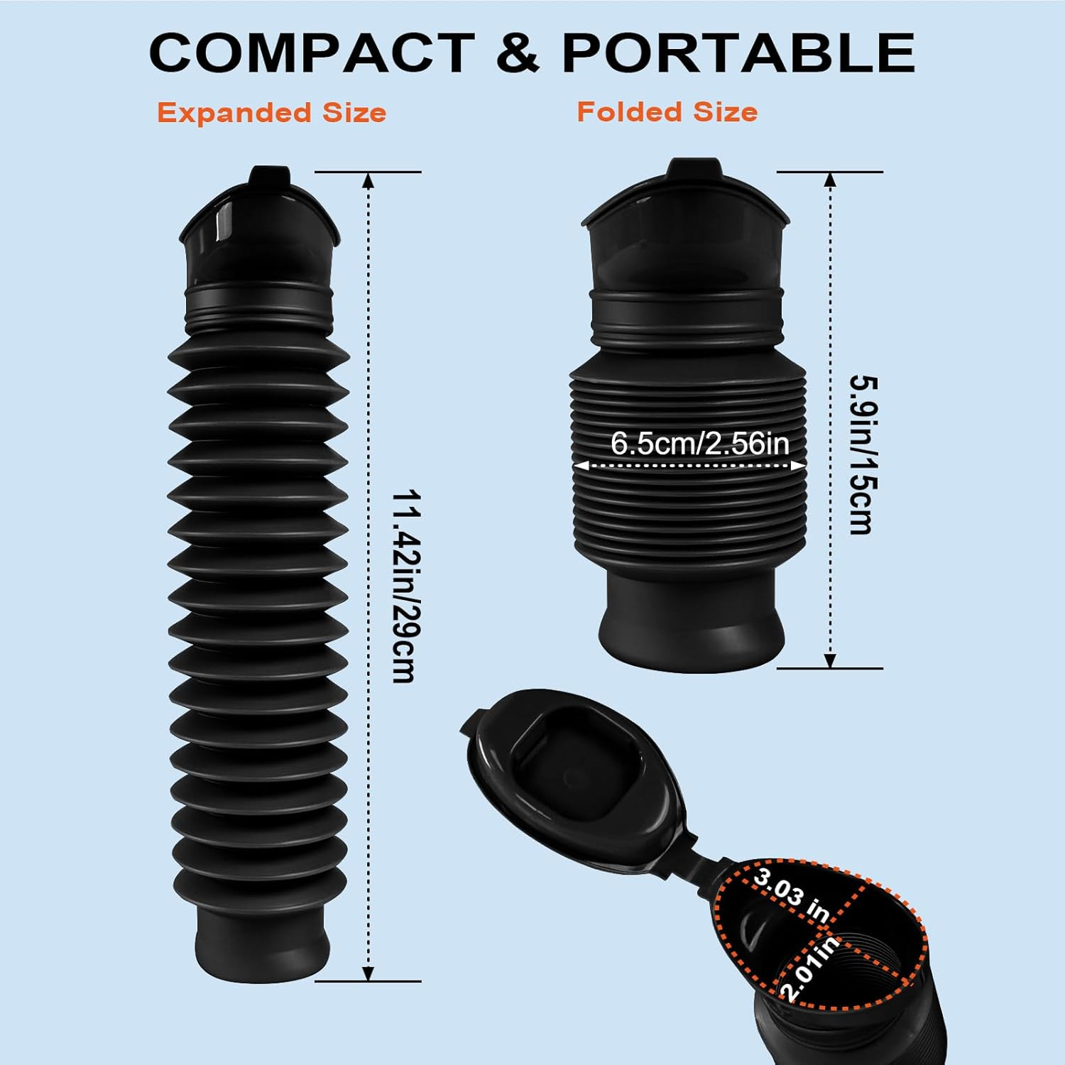 Pee Bottles for Men, Collapsible Urine Bottle 750ML, Portable Urinal for Women,