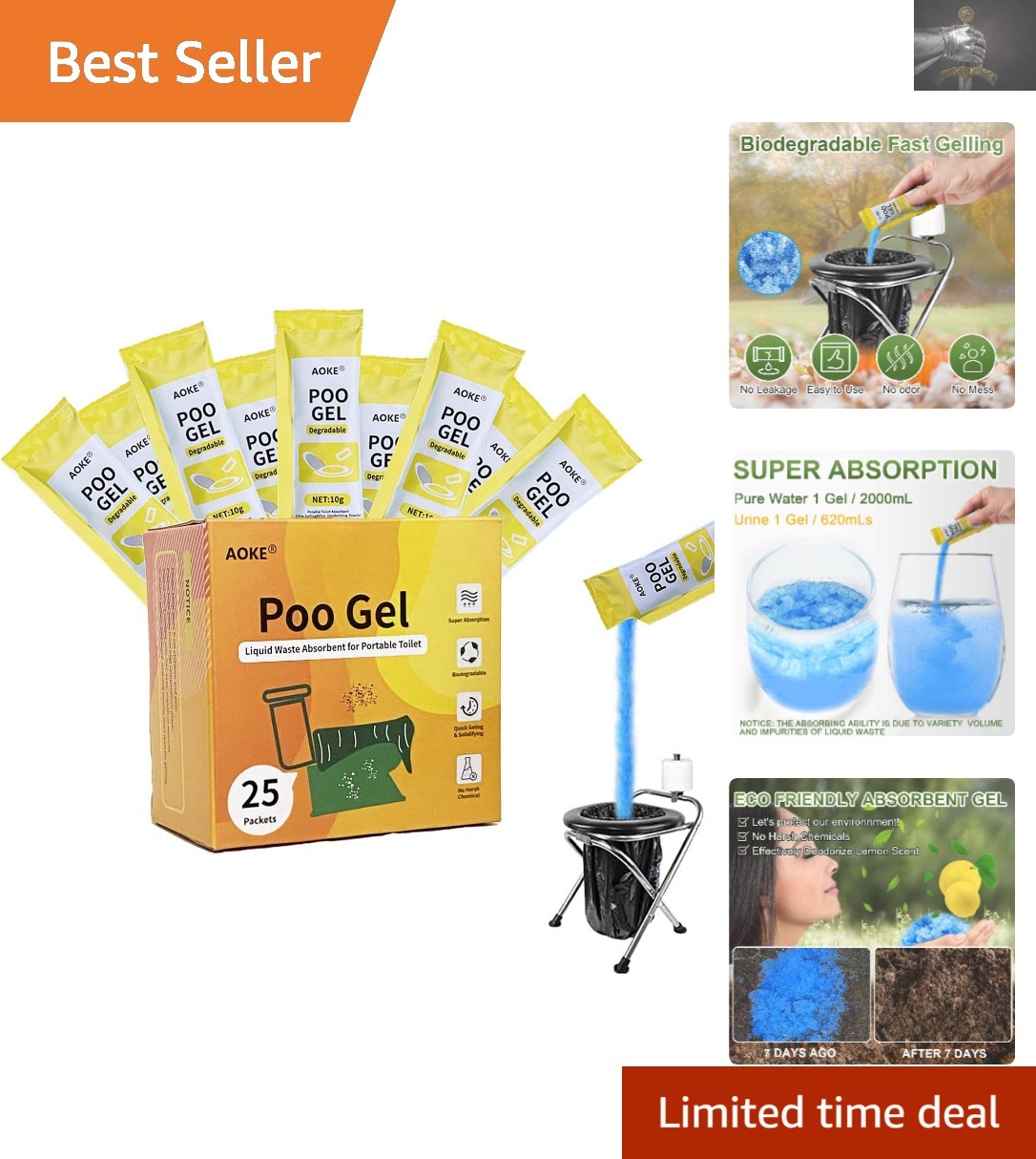Value Pack of Eco-Friendly Lemon Gel for Effective Waste Treatment – 100 Sticks