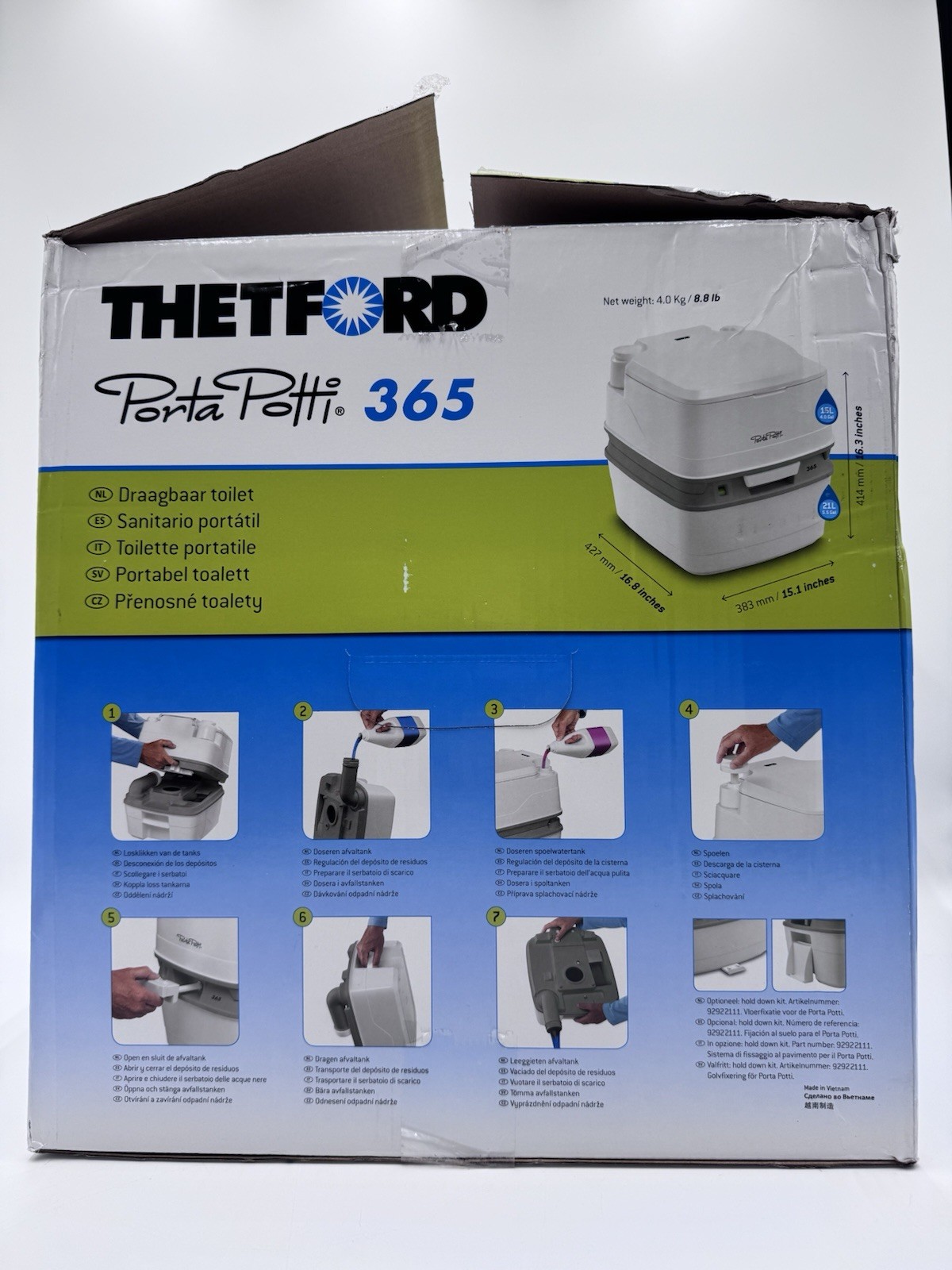 THETFORD 92820 PORTA POTTI 365 Portable Camping Toilet RV Camper Trailer Van