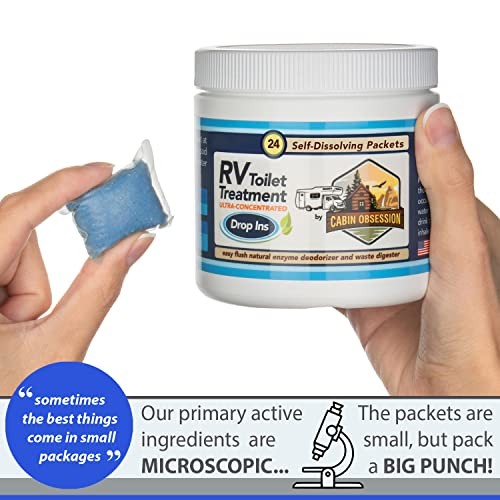 RV Toilet Treatment Drop Ins – 24 Easy Flush Self 24 Count (Pack of 1)