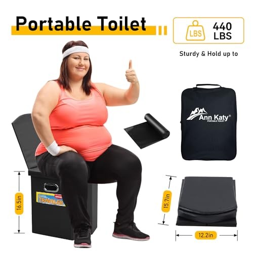 Portable Toilet with Pop Up Privacy Tent,XL Large Portable Toilet Green+Black