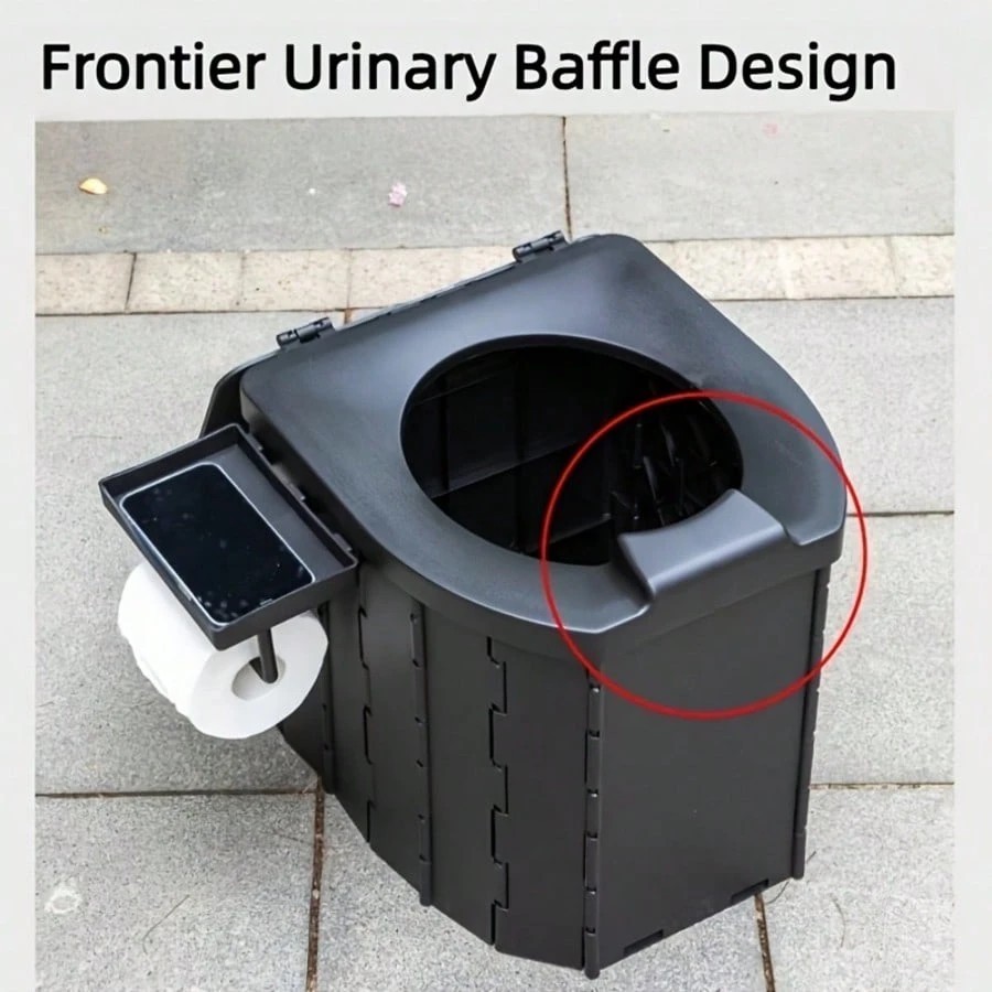 vNew Cepasei Portable Camping Toilet Foldable Travel Commode Outdoor RV Gear