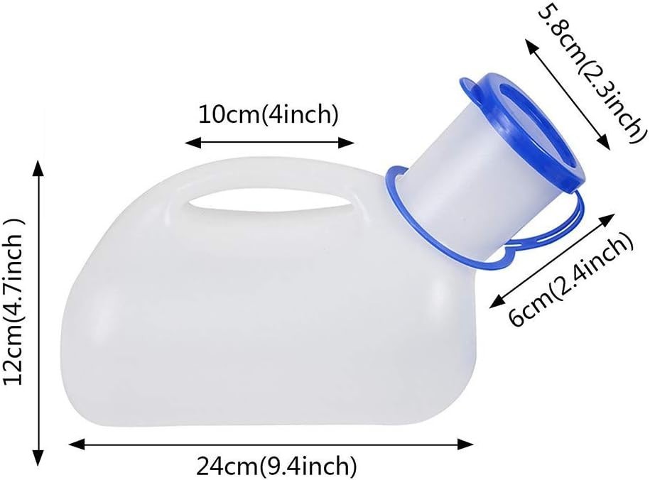 Durable Plastic Urinal Bottle 1000ML – Ideal for Camping, Hiking and Travel