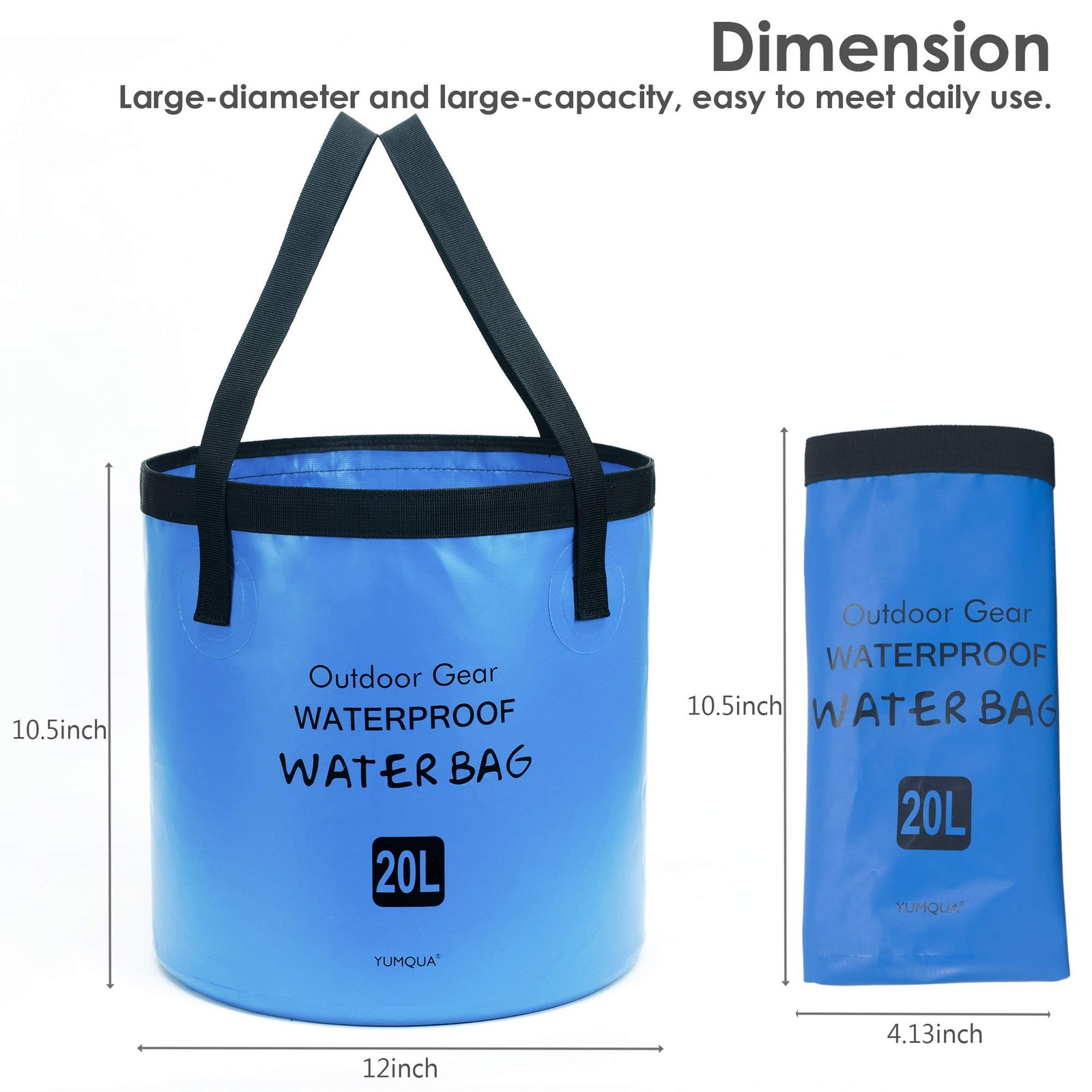 Collapsible Bucket 5 Gallon(20L), Multifunctional Portable Folding Bucket Wat…