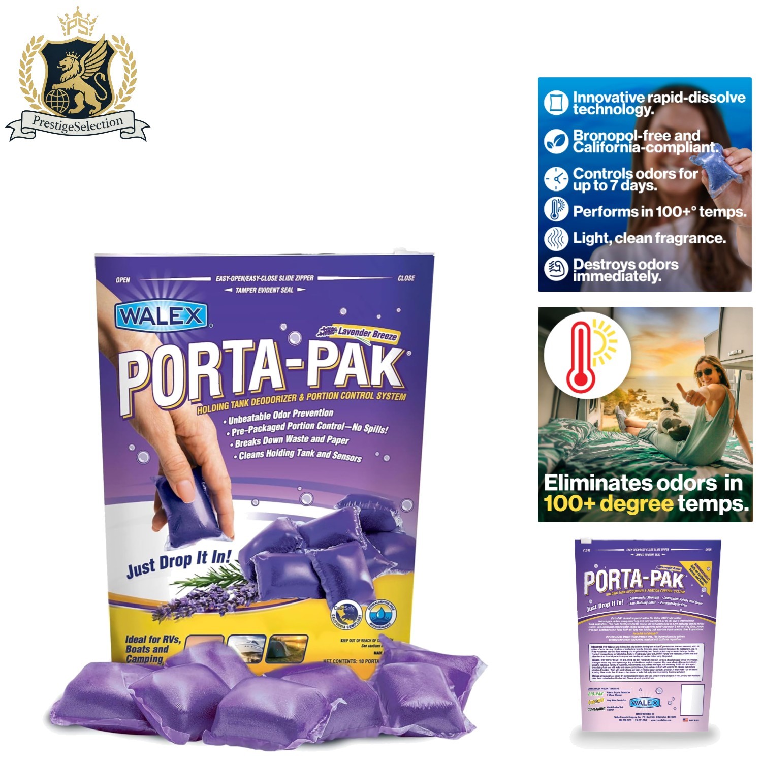 Effortless Holding Tank Cleaning with Porta-Pak – 10 Count Lavender Breeze Tabs