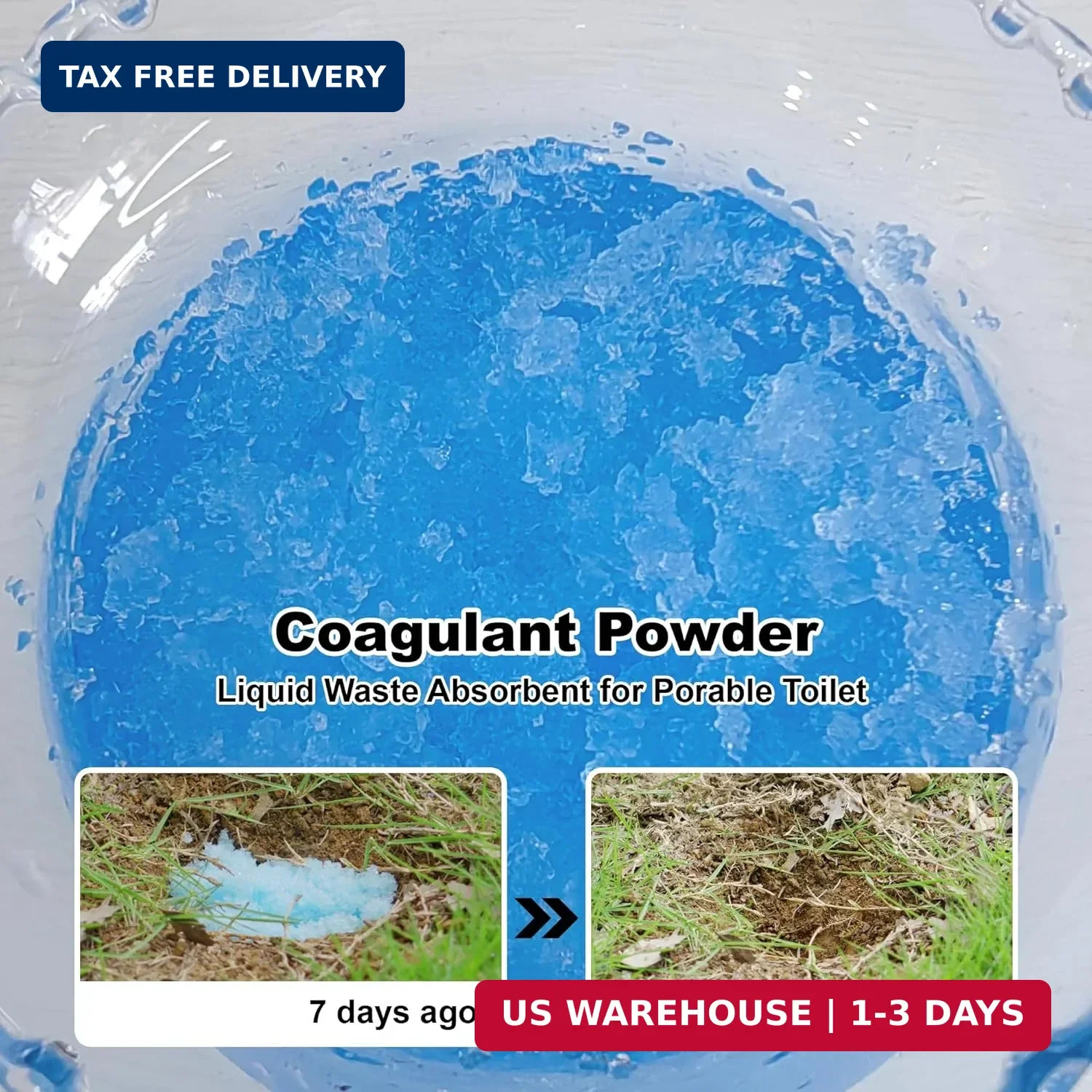 Ann Katy Super Absorbent Polymer 30 Packs,Portable & Fast-Absorbing Camp Toilet