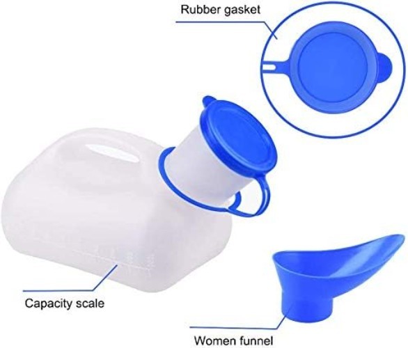 Durable Plastic Urinal Bottle 1000ML – Ideal for Camping, Hiking and Travel