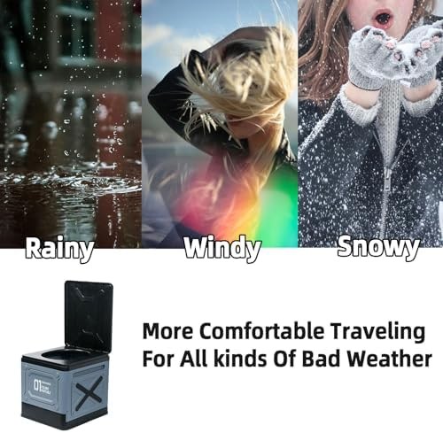 Multifunctional Foldable Portable Car Toilet Lightweight Outdoor Camping & Tr…
