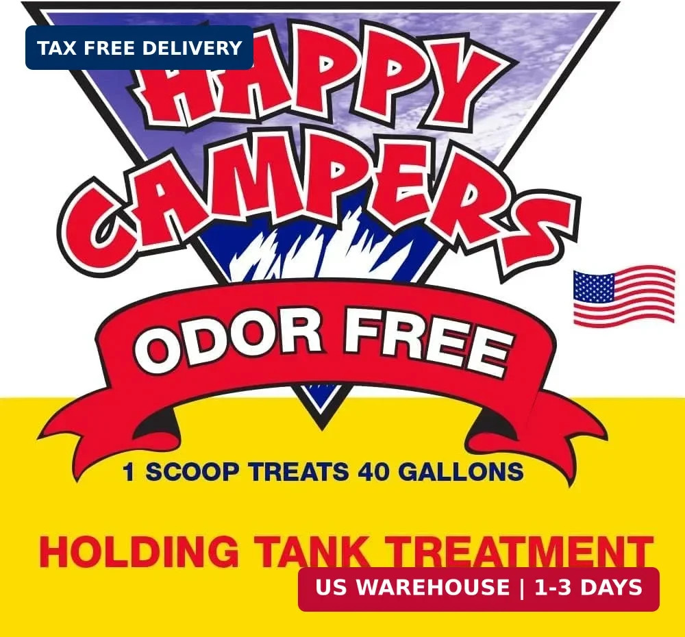 Happy Campers RV Toilet Treatment & Holding Tank Treatment – Controls Odors, Hel