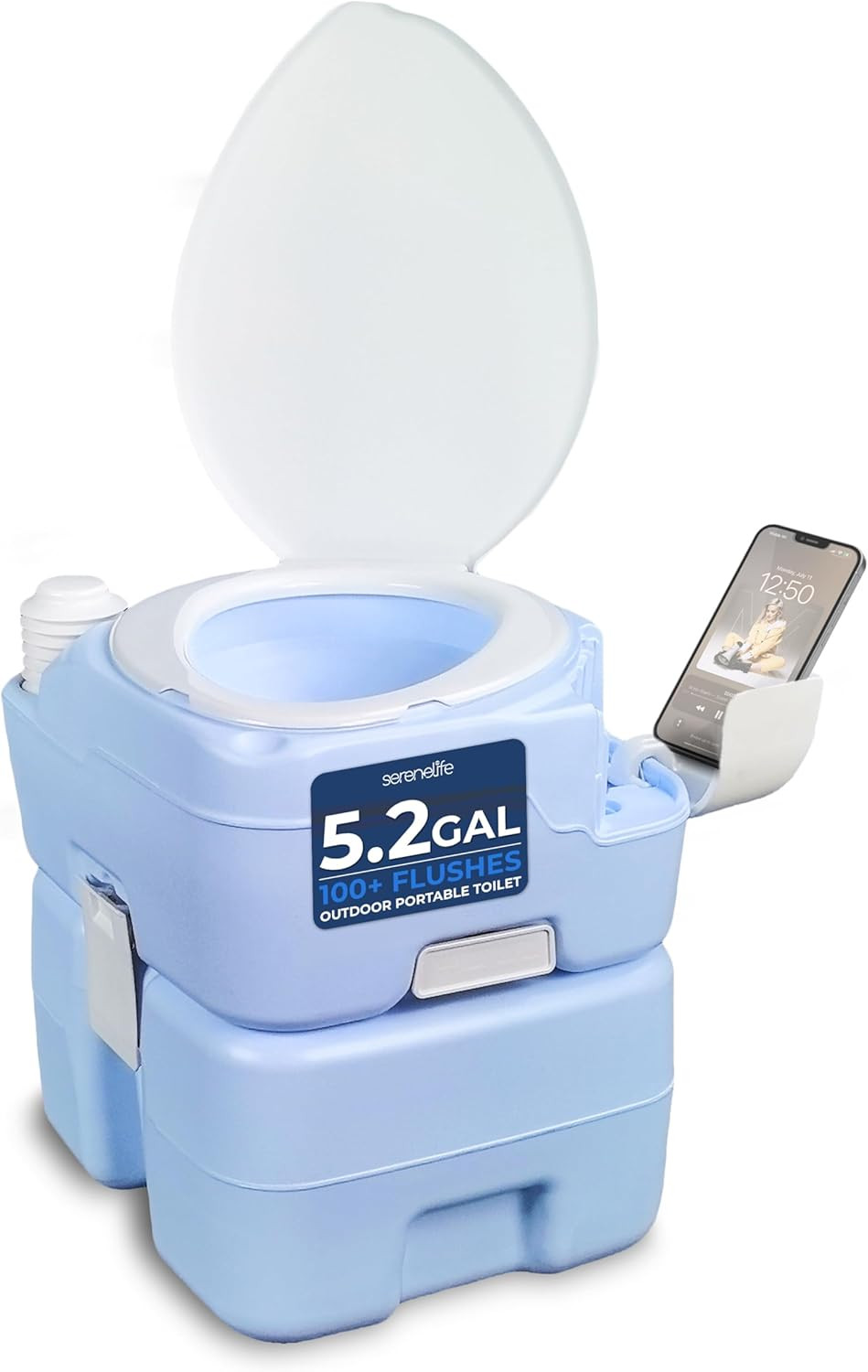 5.3 Gal Portable Camping Toilet for Adults, 100+ Flushes Porta Potty Camp Toilet