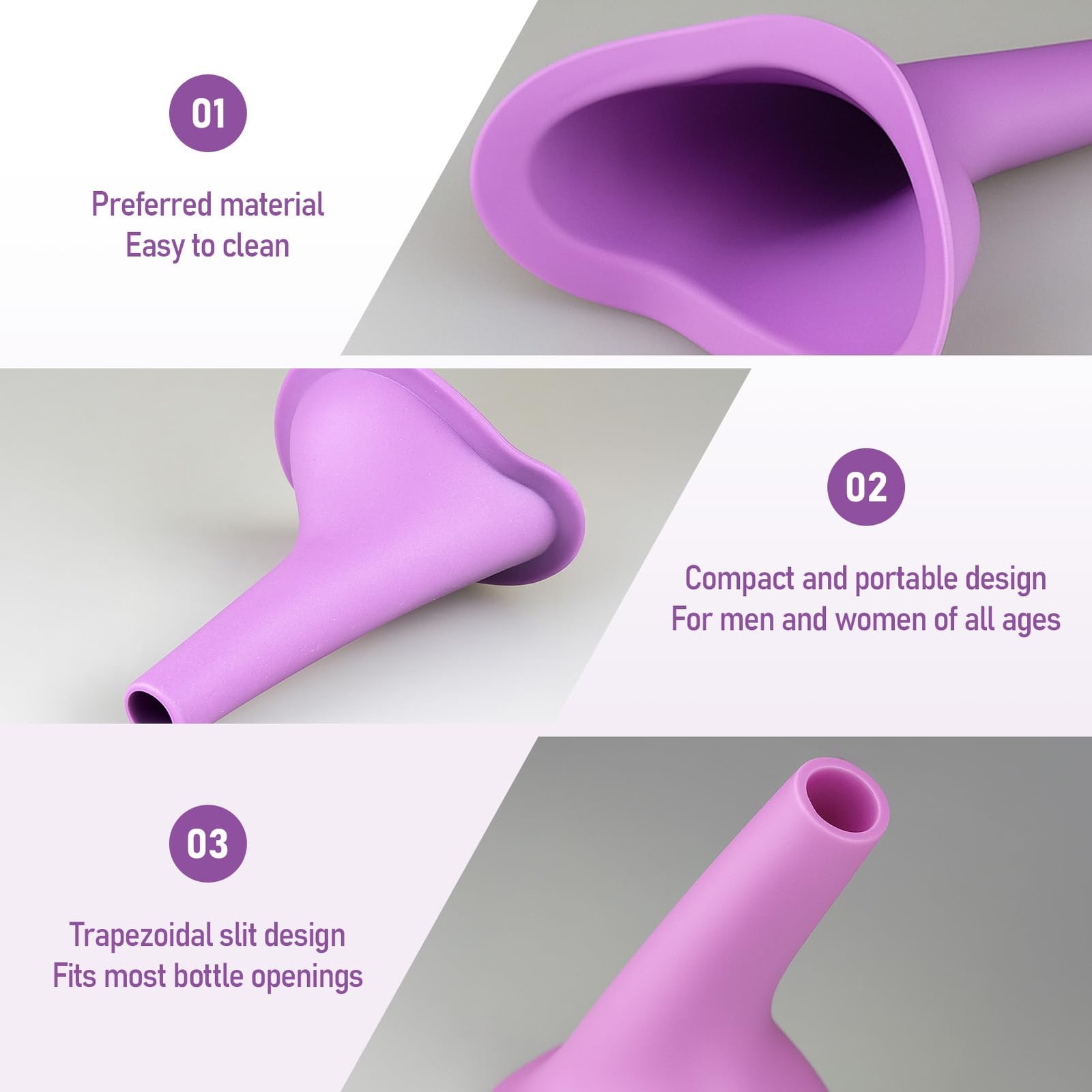 2pcs Urinella for Women, Pee Aid for Women Female Urinal Silicone Tr…