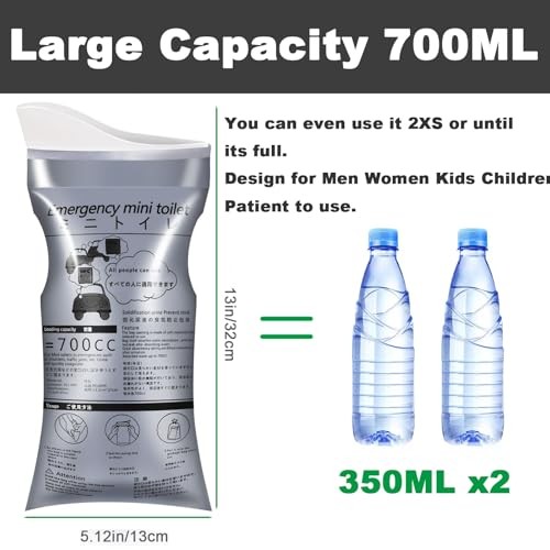 Portable Urinal Bags Travel Emergency Use