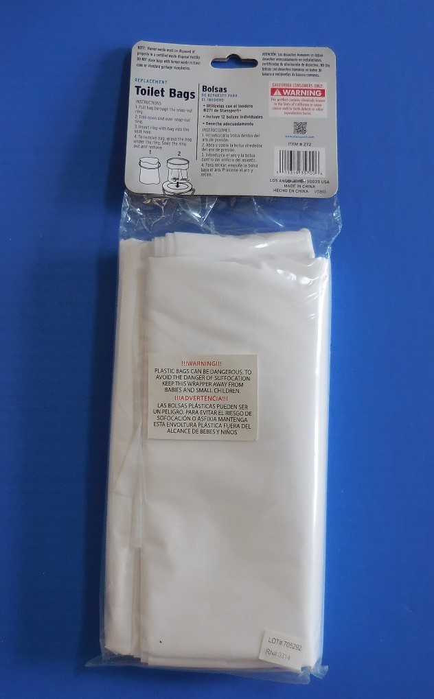 PP77-2 Lot of 24 Toilet Bag / Liners for Portable Toilets Stansport