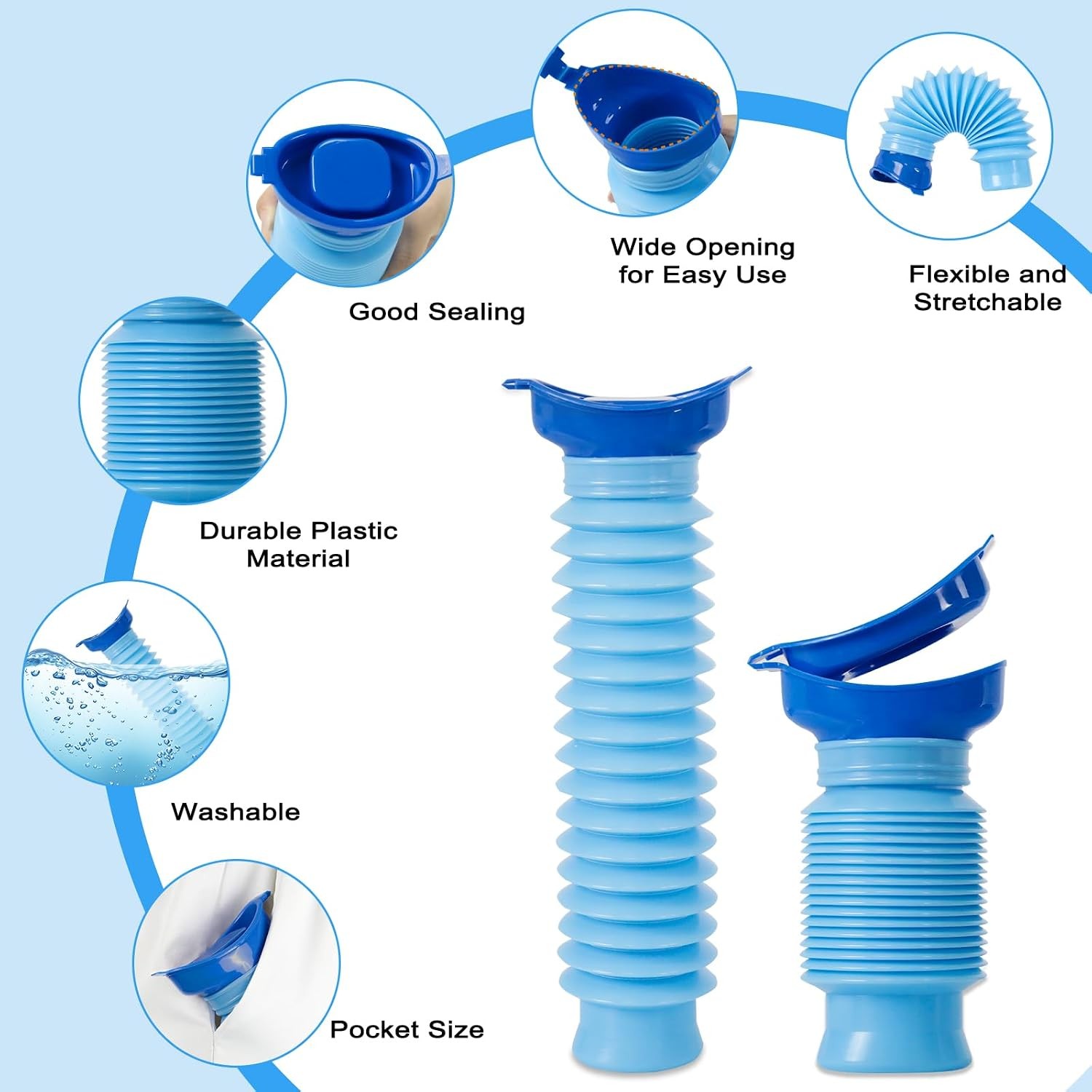 Male Female Portable Urinal Travel Camping Car Toilet Pee Bottle Emergency Kit