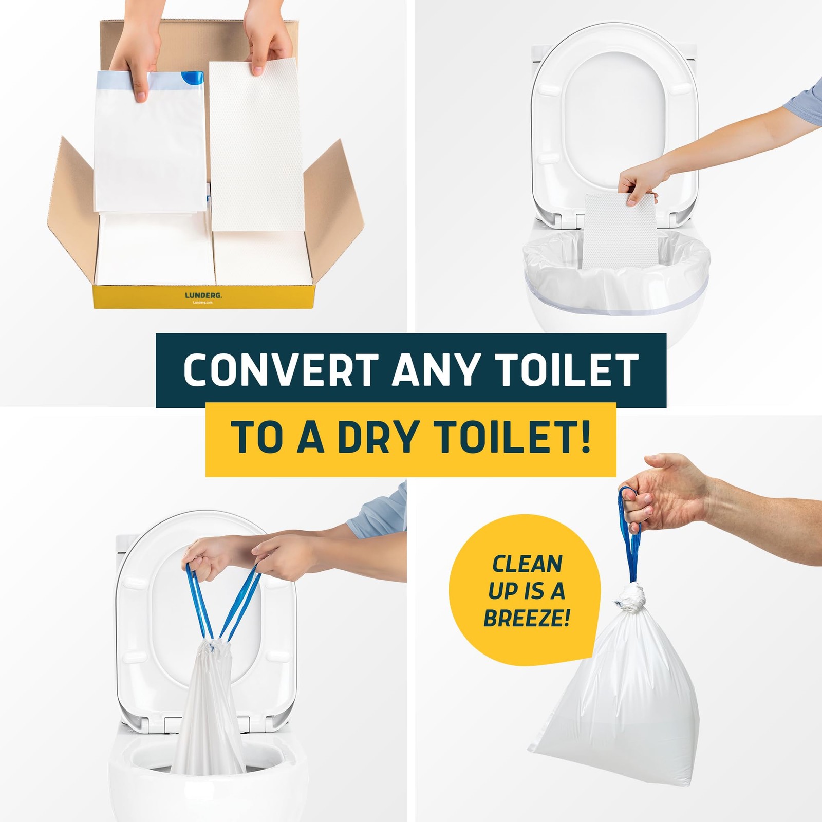 Toilet Liners Super Absorbent Pads – Universal Fit for Emergency Use