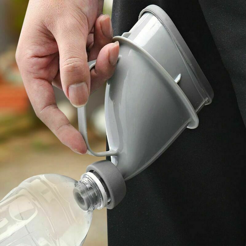 1/2 x Portable Potty Pee Funnel Men Women Emergency Urinal Outdoor Toilet Device
