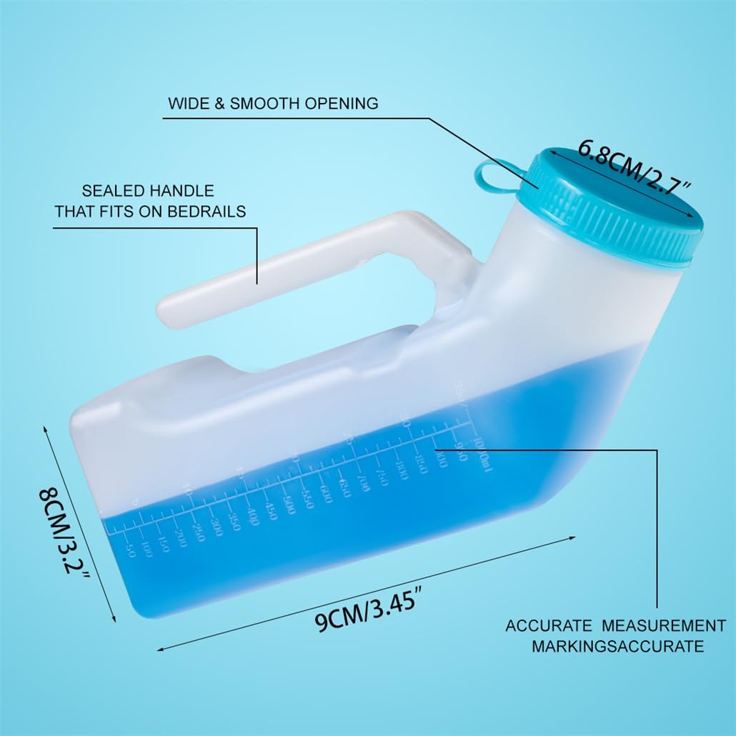 Urine Bottle for Men Women Portable Urinal Bottle Urine Bottles 1000ml Pin…
