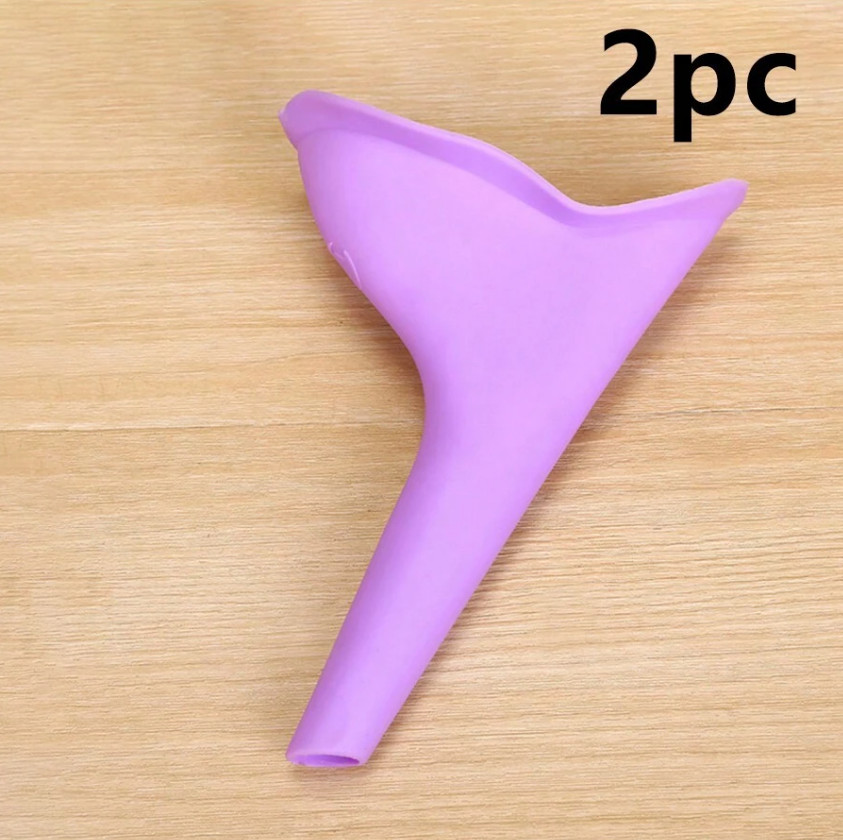 2Pcs Portable Female Ladies Urinal Funnel Camping Travel Toilet Stand Pee Device
