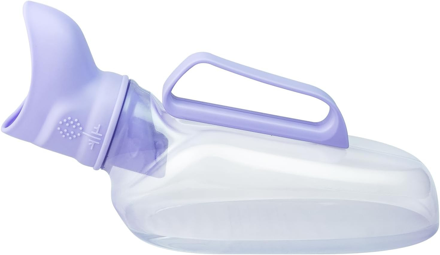 Urinal for Women – Portable Handle with Kniteed Case and Brush, Purple Pee Bottl