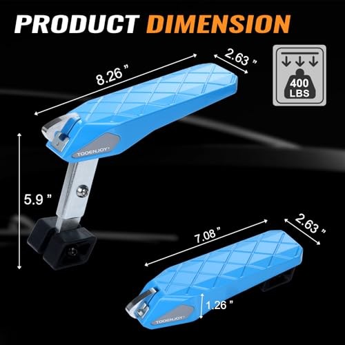 Folding Car Door Step Vehicle Pedal Ladder for Roof Access, Universal Blue