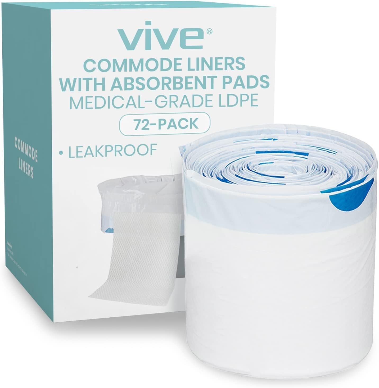 Super Absorbent Portable Toilet Commode Liners – Fits Standard/Bariatric Pails