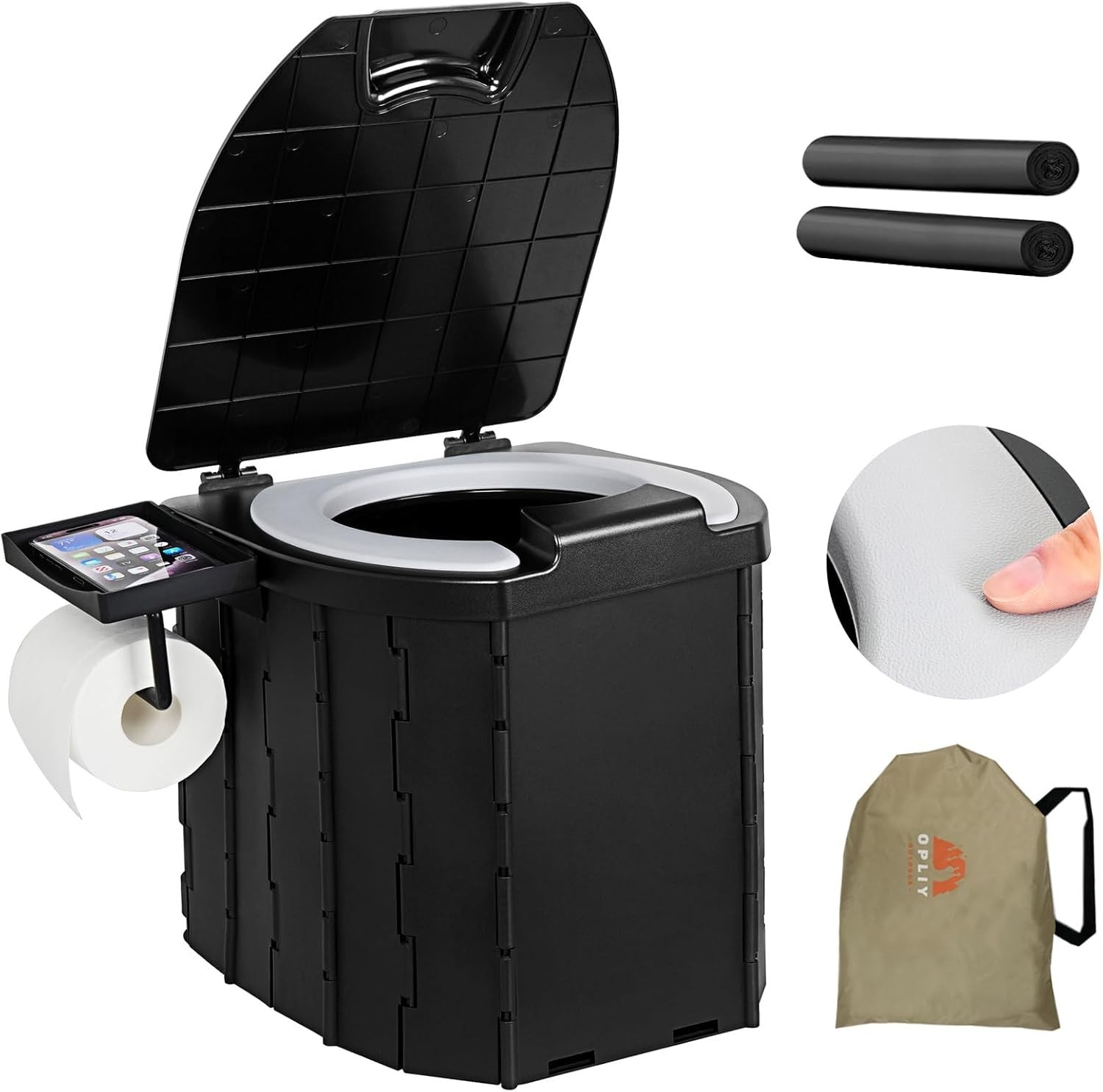 Upgraded Travel Potty with Splash Guard – Lightweight & Versatile for Adventures
