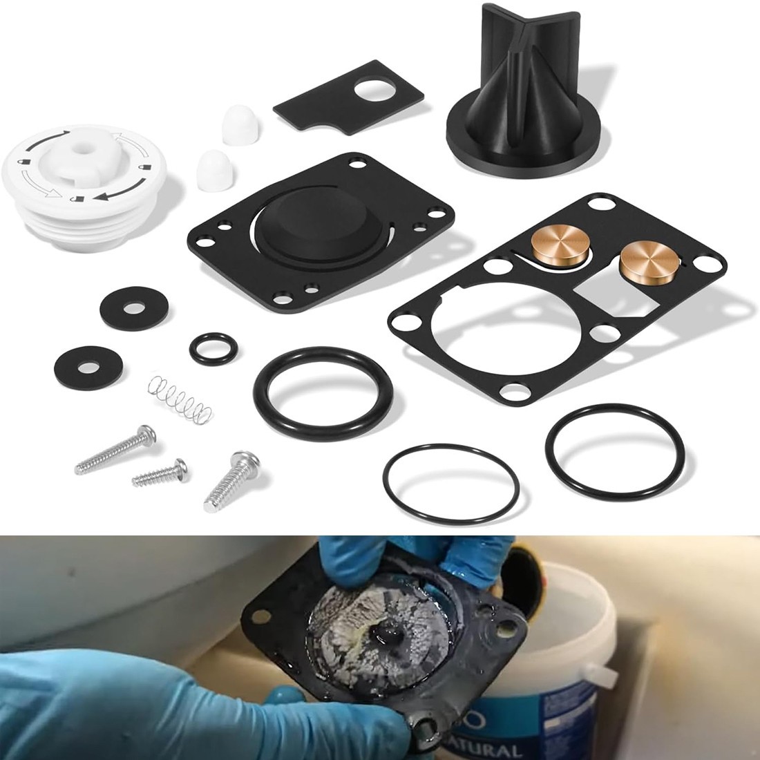 Replacement for Jabsco Manual Toilet Service Kit 2008-2024 Jabsco 29045-3000
