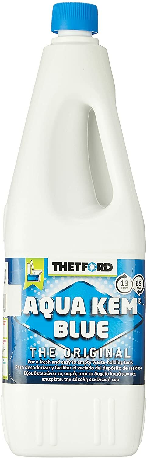 AQUA KEM BLU Genuine Thetford Acque Nere Camper Liquid 2 Litre