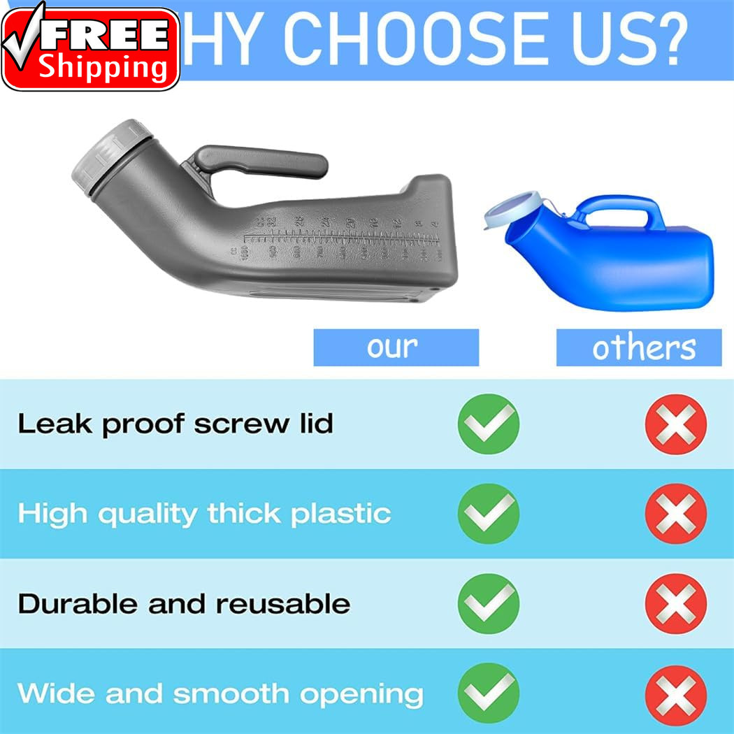 Urinals for Men Urinal Bottles Pee Bottle Camping Portable Toilet Spill Proof Ur