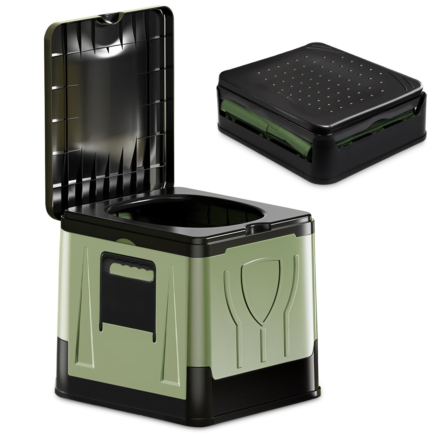 Foldable Camping Toilet – Dry Separation Toilet up to 150 kg, Mobile Toilet f…