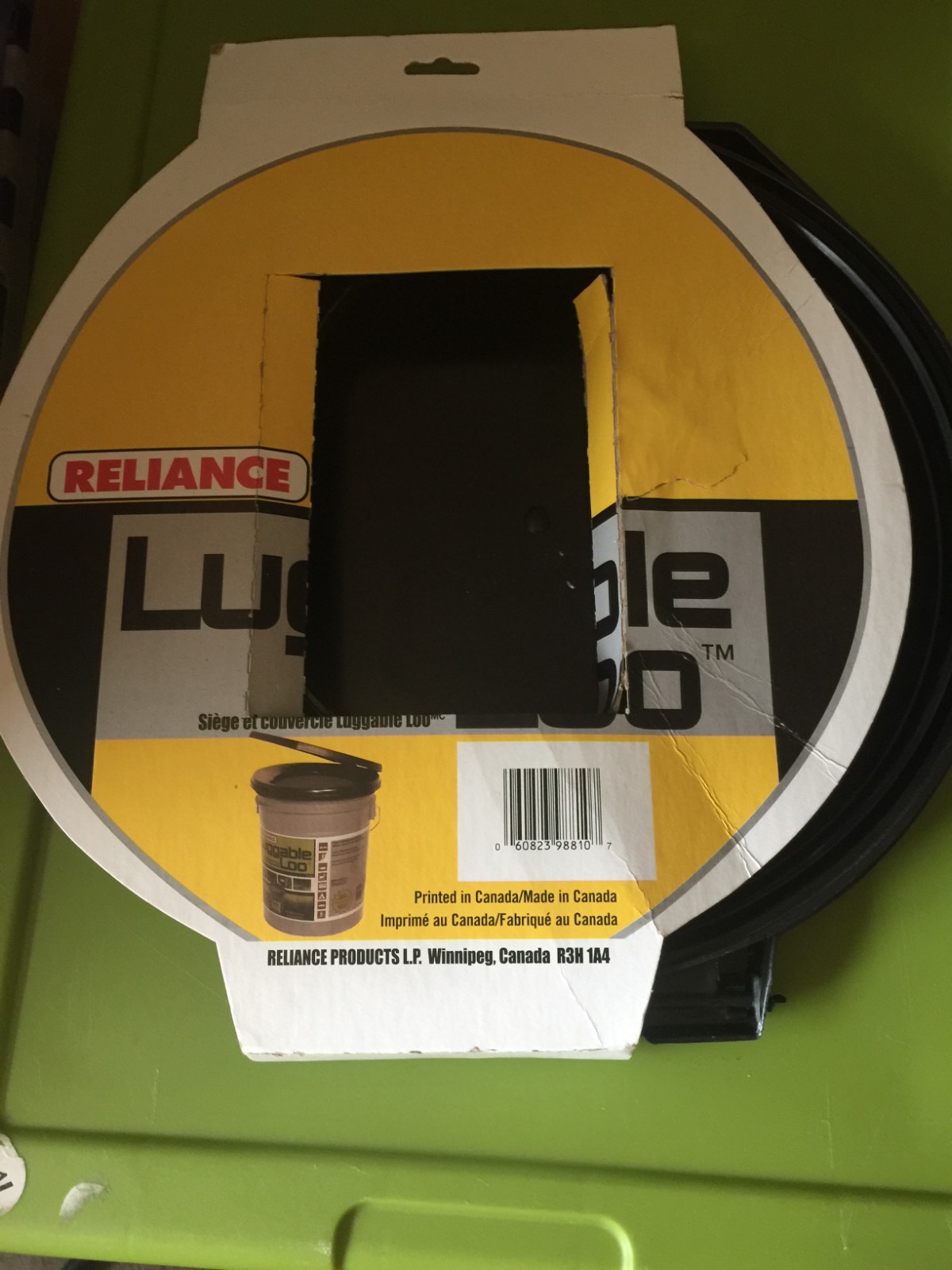 NEW Reliance Luggable Loo Potty Lid Seat Cover Portable Toilet Outdoors Camping