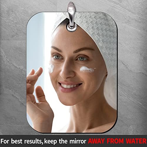 Shaving Mirror, Unbreakable Shower Mirrors, (Medium,2pack(6 inches x8 8″L x 6″W