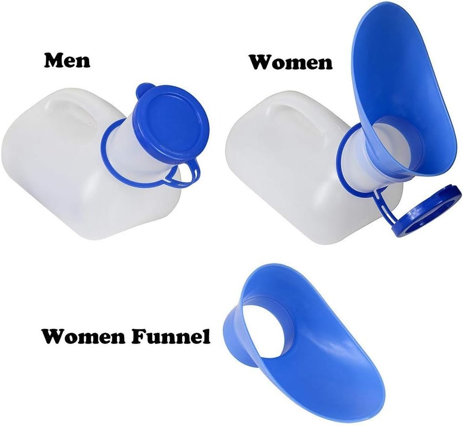 Durable Plastic Urinal Bottle 1000ML – Ideal for Camping, Hiking and Travel