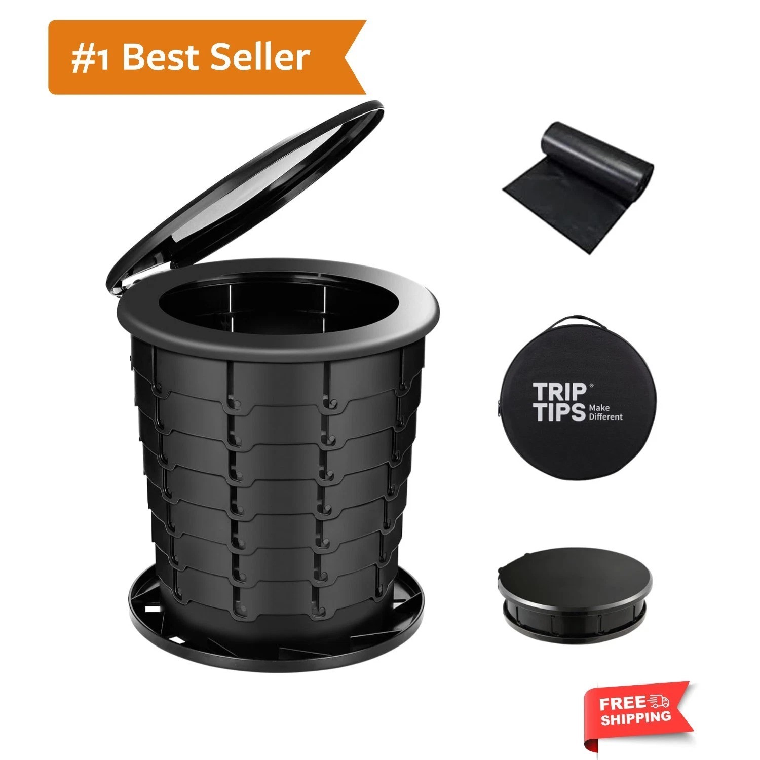 Multi-Functional Portable Potty – Adjustable from 3.2″ to 13″, Ideal for Travel