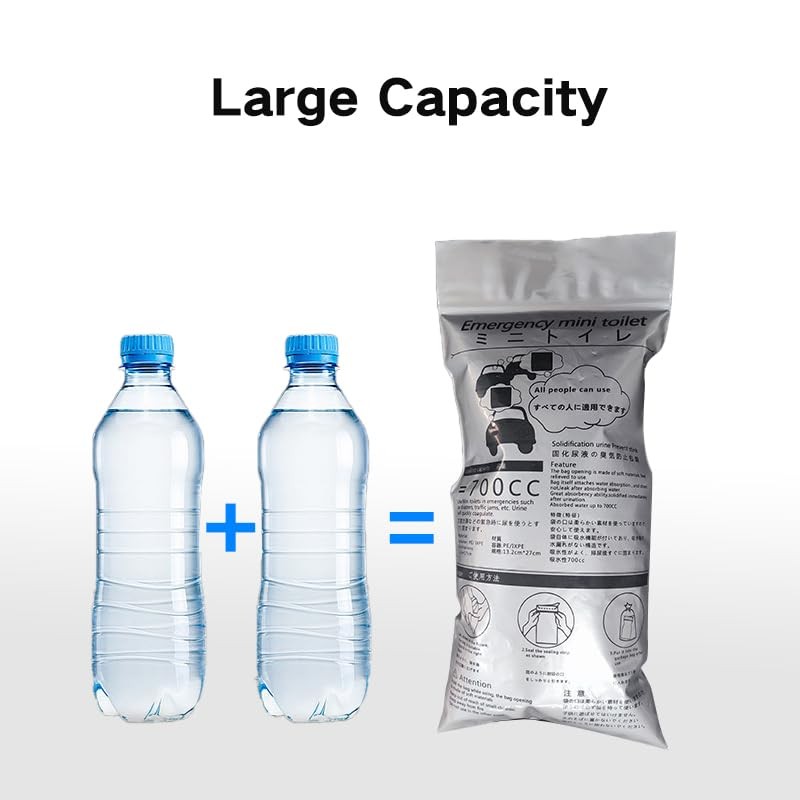 Disposable Urine Bag For Travel Mobile Emergency Toilet In Car 700 Ml Gel Urine