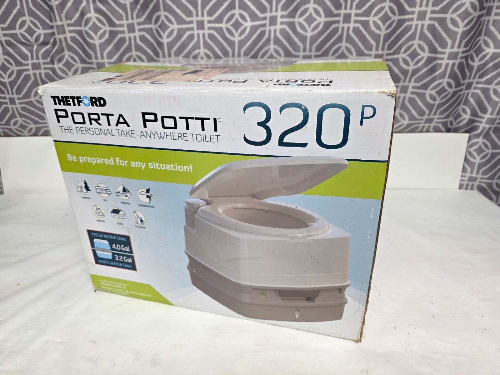 THETFORD 92850 PORTA POTTI 320 P Portable Camping Toilet, RV Camper Trailer