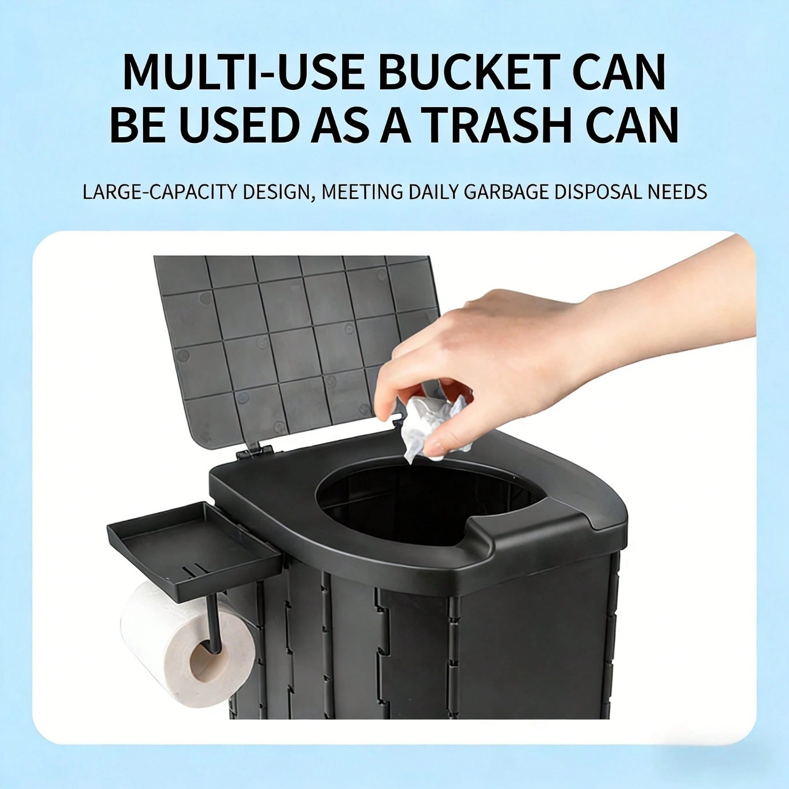 vNew Cepasei Portable Camping Toilet Foldable Travel Commode Outdoor RV Gear