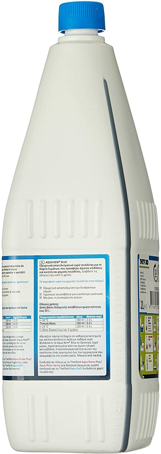 AQUA KEM BLU Genuine Thetford Acque Nere Camper Liquid 2 Litre